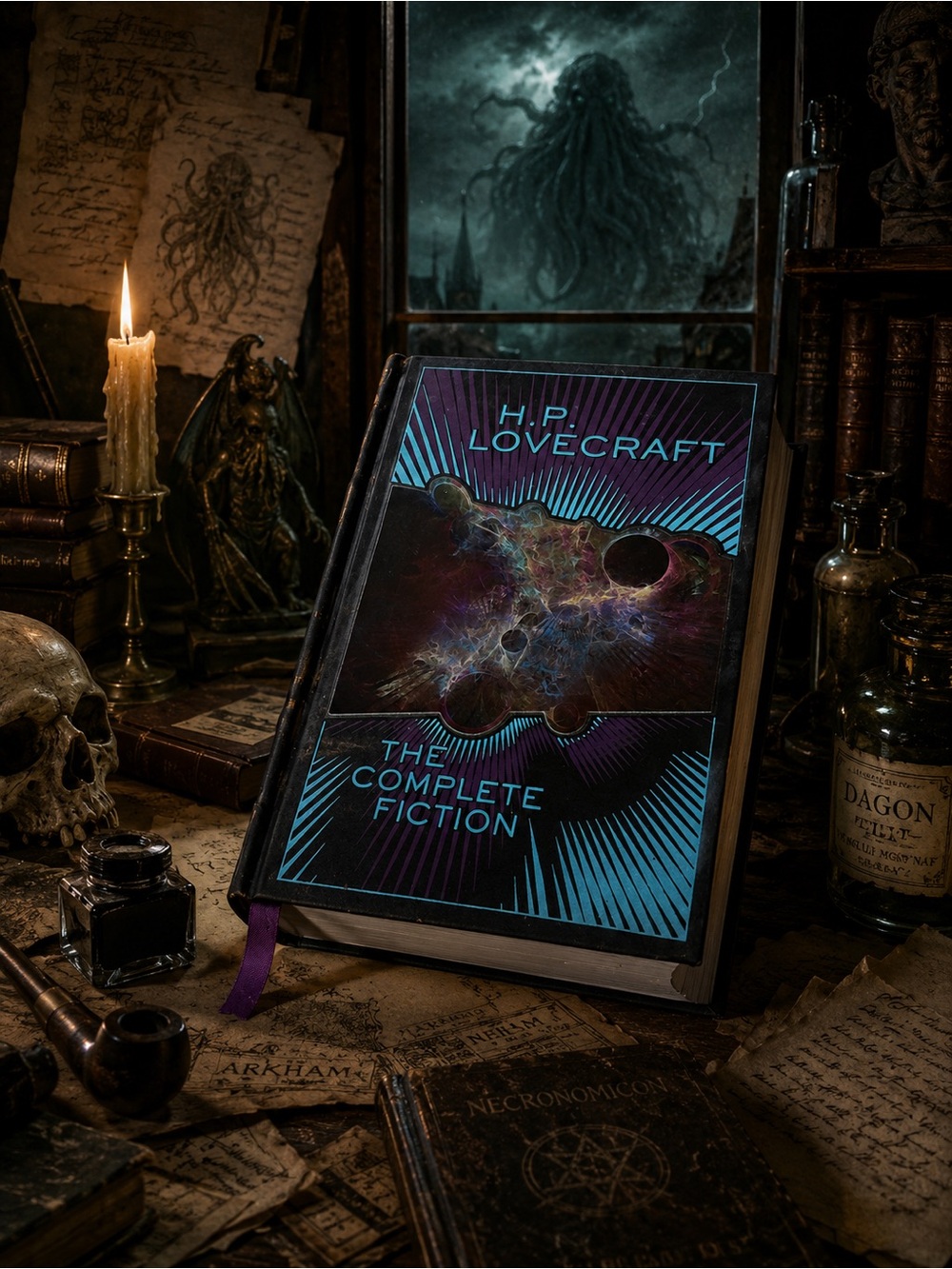 The Complete Fiction Hardcover Book - Black & Purple Cover